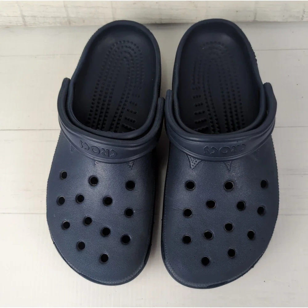 Crocs Navy Blue L Women's Size 10-11 Men's Size 8-9 Clogs Slip-On